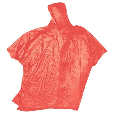 Red Ledge Rain Poncho-Hooded, Vinyl, Peregrine Rain Gear