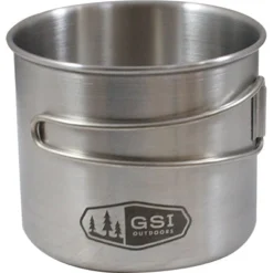 Glacier Bottle Cup/Pot- Stainless Steel (18 Oz.), GSI Outdoors Canteen & Cup