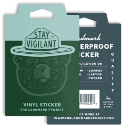 Stay Vigilant-Smokey Bear Sticker, The Landmark Project