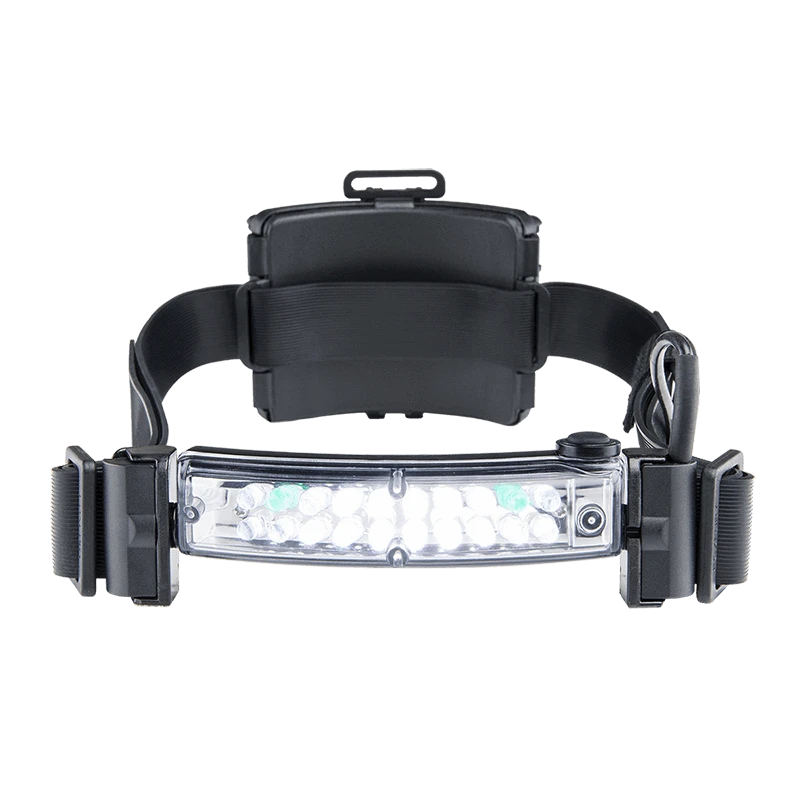 Command+ Rechargeable LoPro White & Green LED Headlamp, FoxFury Lights