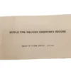 Supplycache.com Mobile Fire Weather Observer's Record Book (NFES 001159)