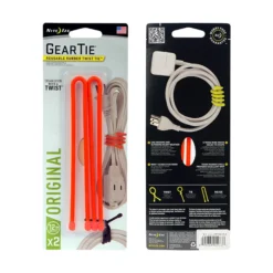 Gear Tie Reusable Rubber Twist Tie (2 Pack), Nite Ize Fire Gadgets