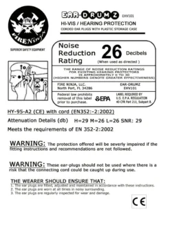 Ear Drumz Ear Plugs With Storage Container, Fire Ninja Earplugs