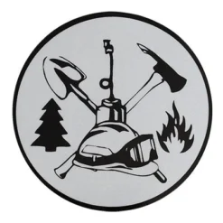 Pacific Reflex Signs Wildland Fire Scramble (4-Inch) Round Helmet Sticker, TSC Fire Helmets